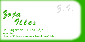zoja illes business card